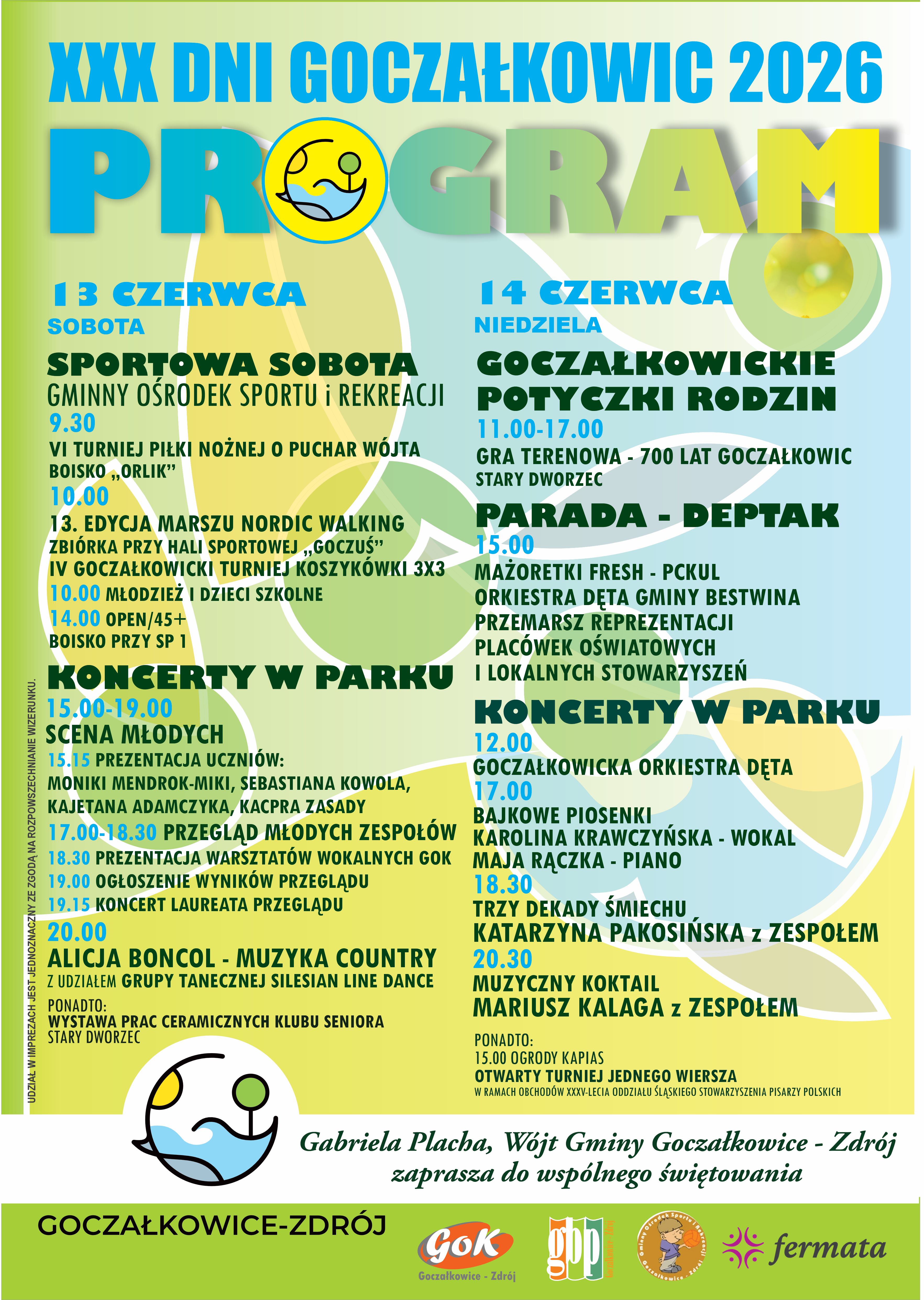 Plakat z informacjami o wydarzeniu