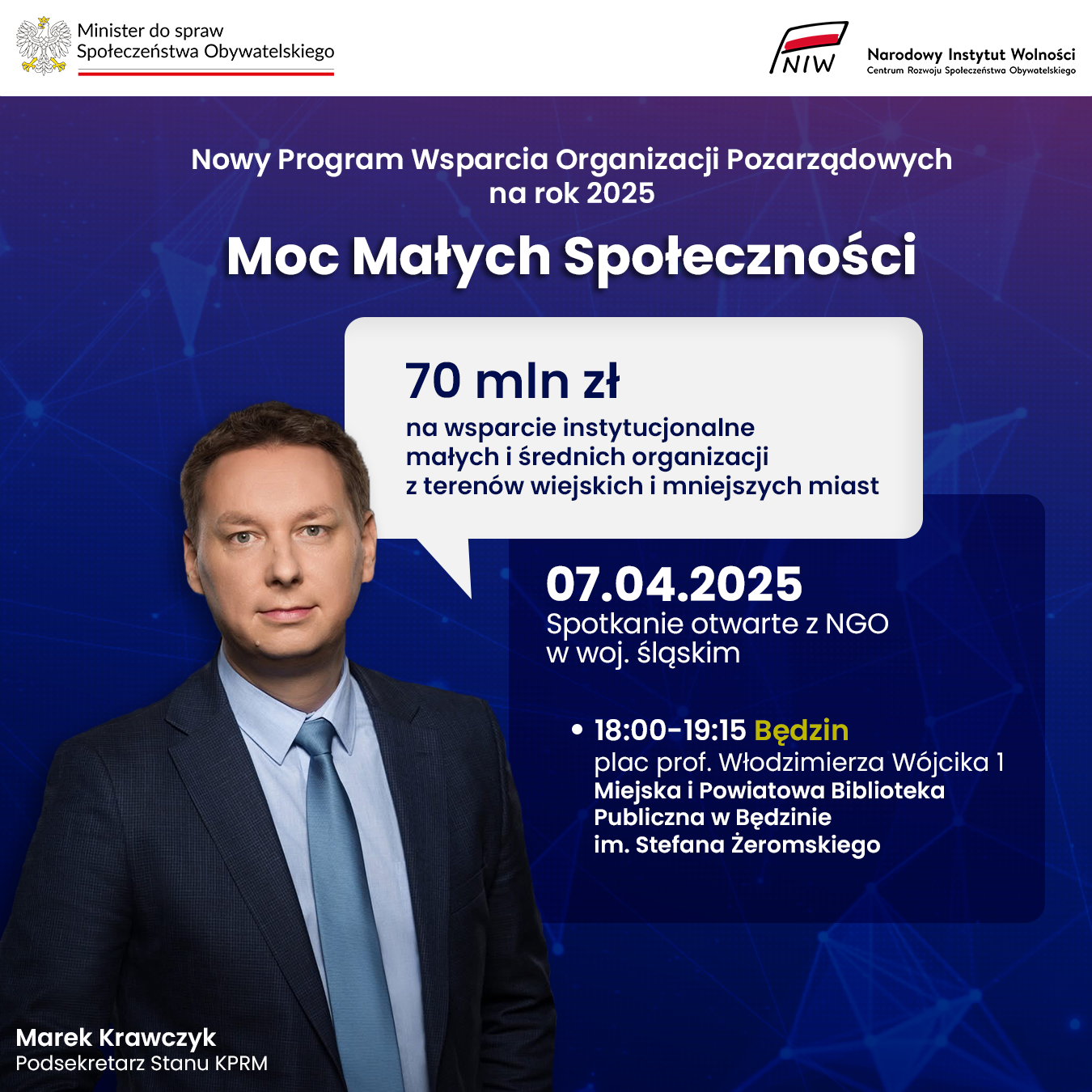 Grafika z informacjami o spotkaniu