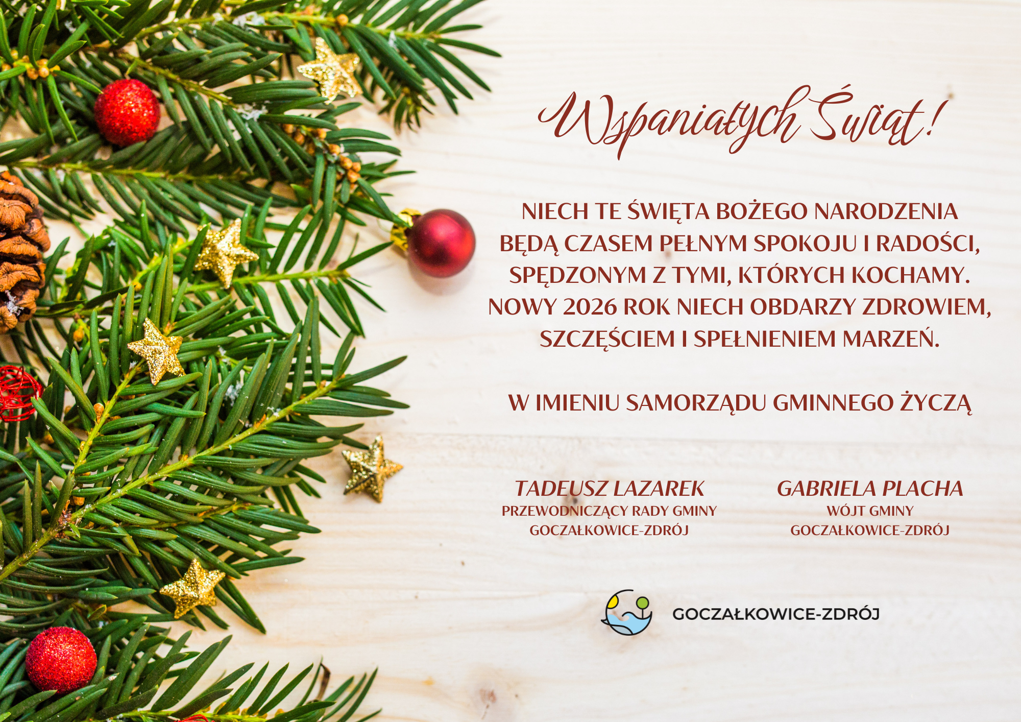 Grafika z życzeniami świątecznymi