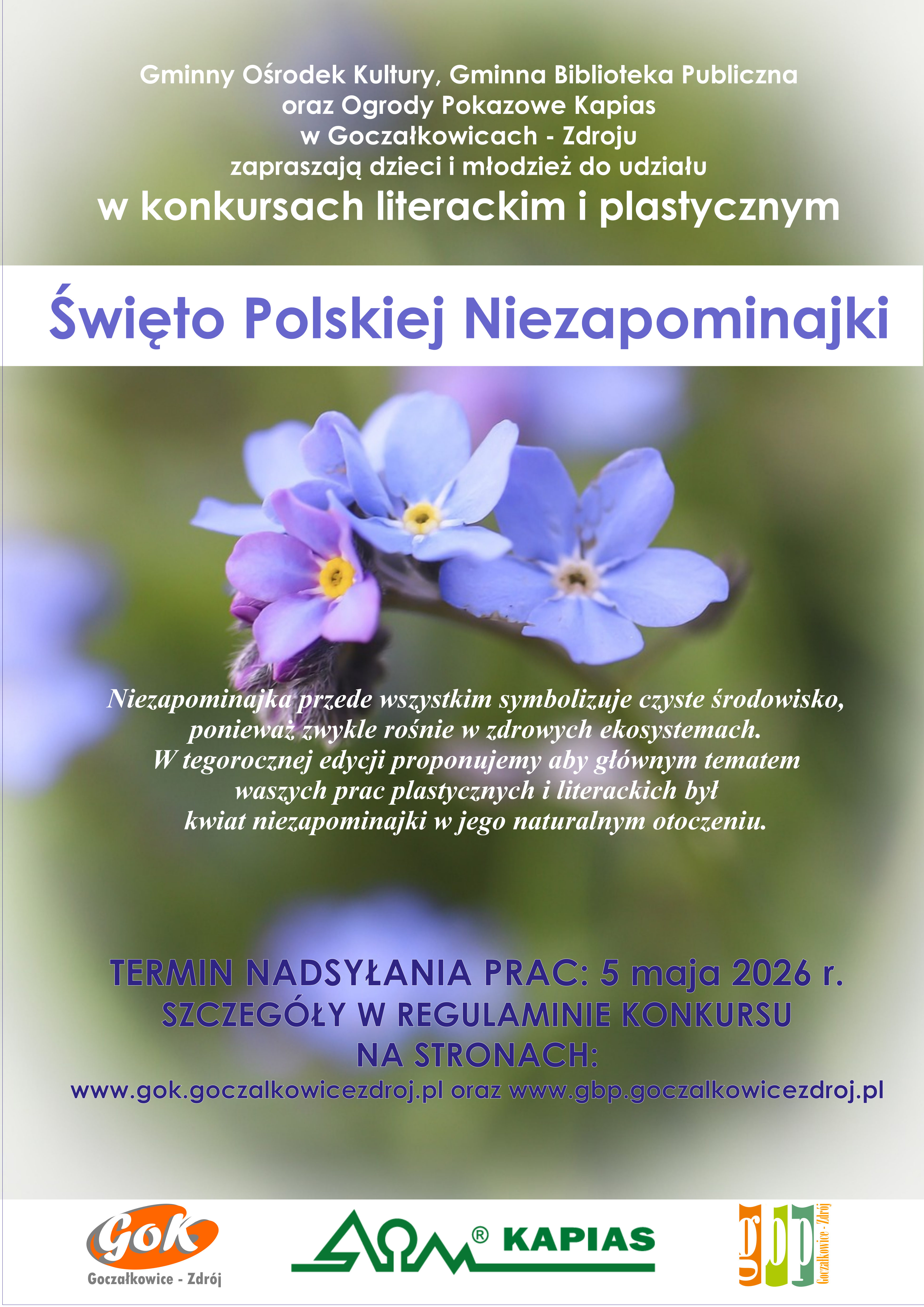 Plakat z informacjami o konkursie