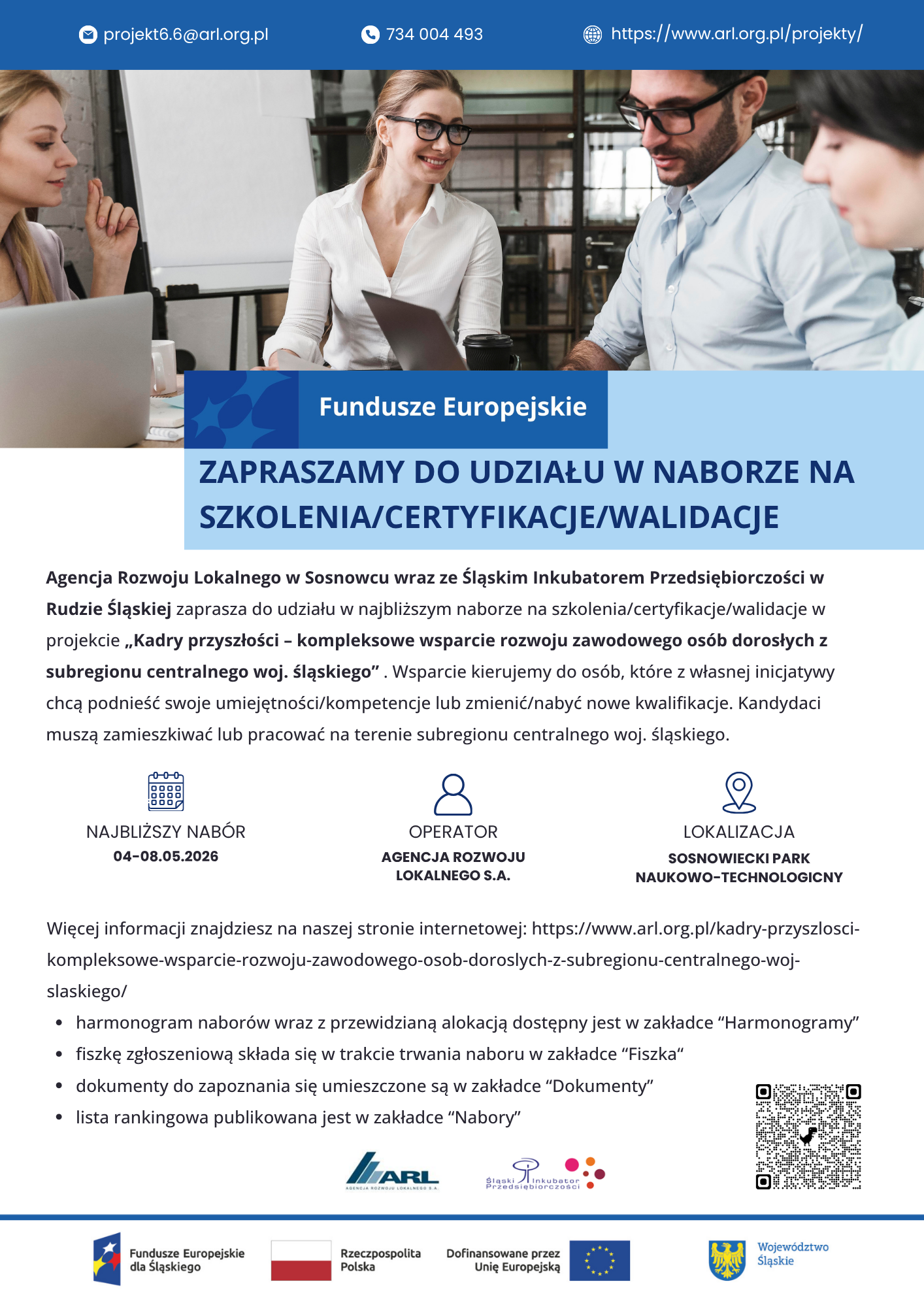 Plakat z informacjami o projekcie