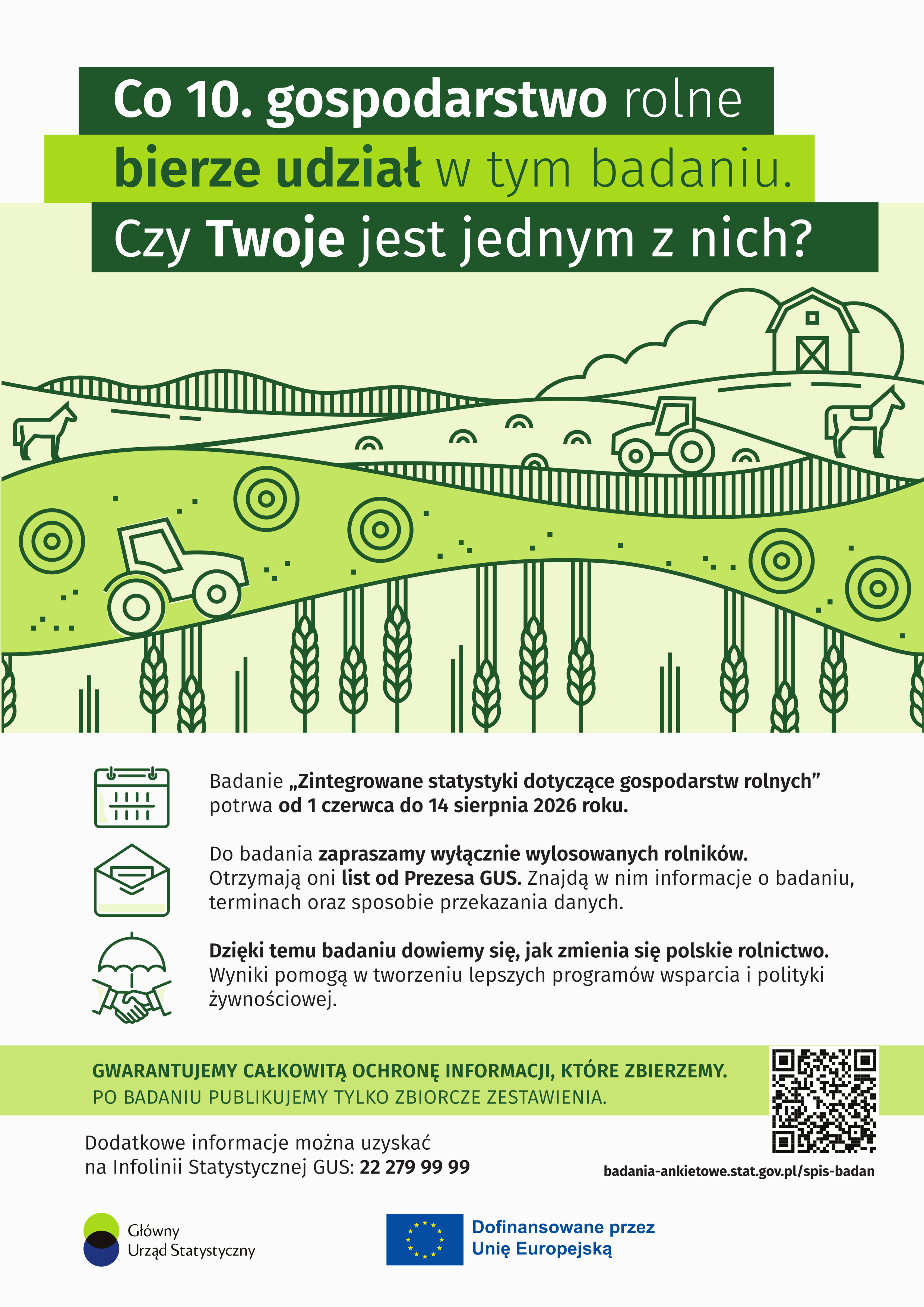 Plakat z informacjami o badaniu