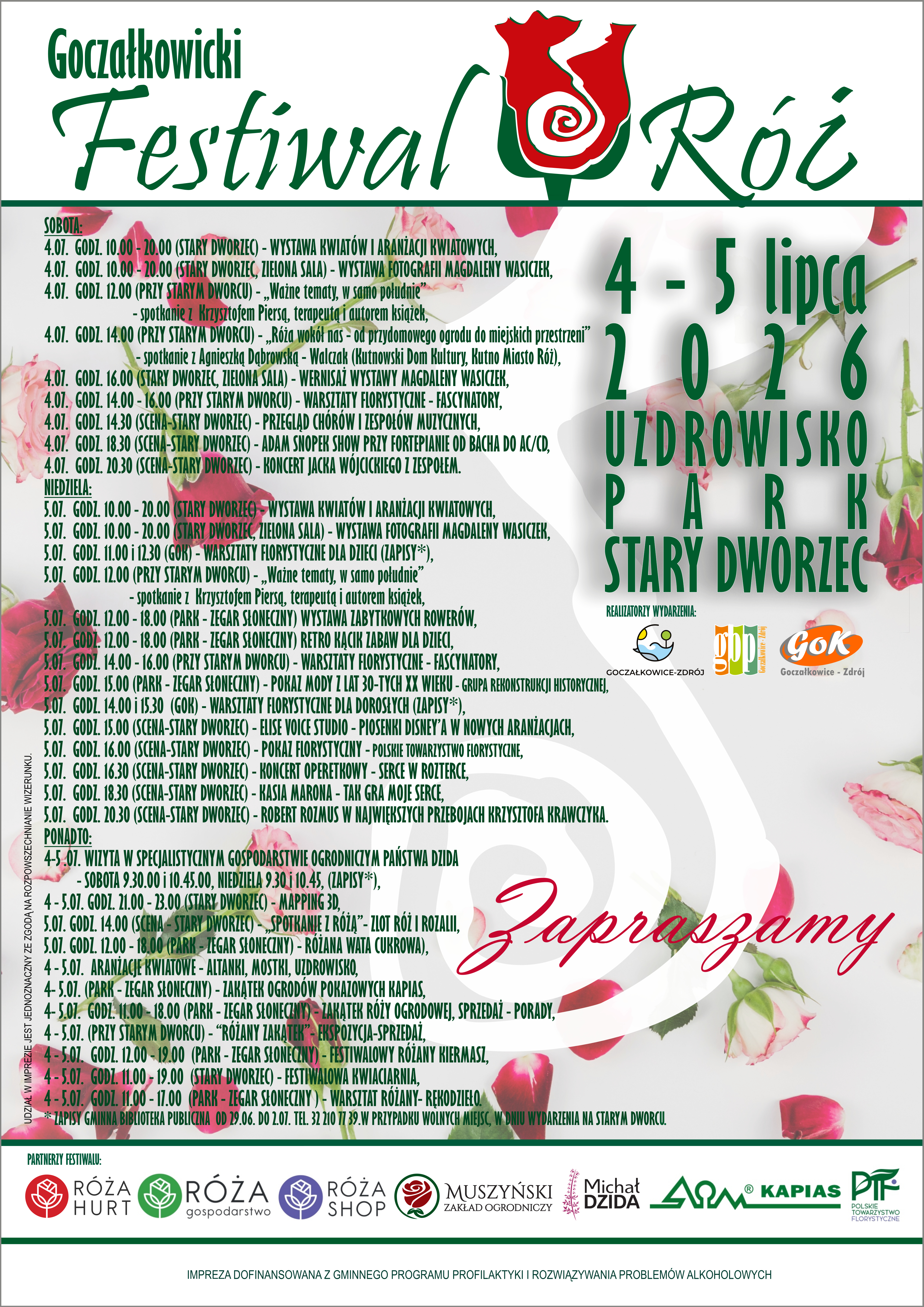 Plakat z programem imprezy