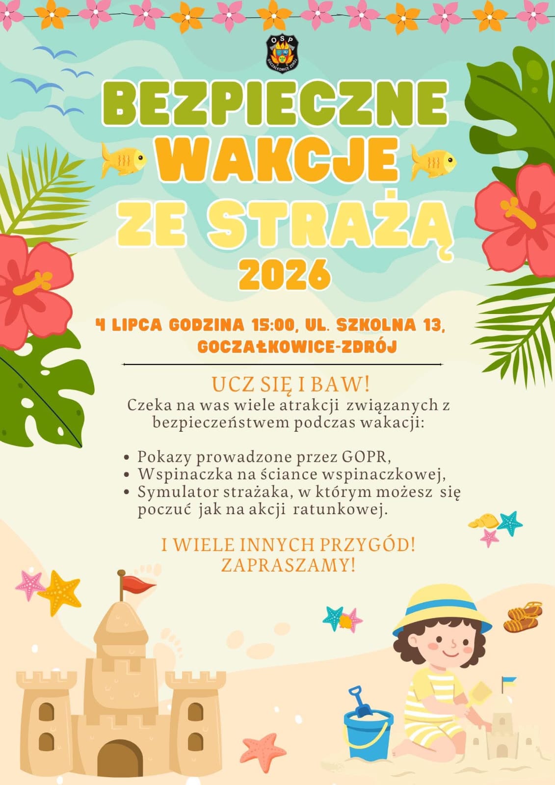 Plakat z informacjami o wydarzeniu