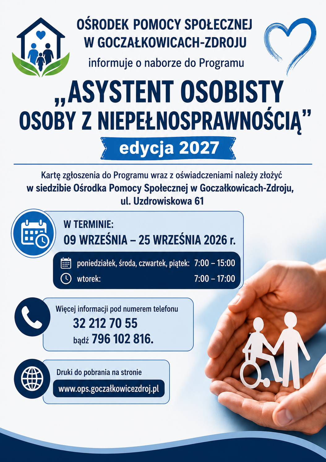 Plakat z informacjami o naborze